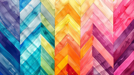 Whimsical kaleidoscope of chevron colors.