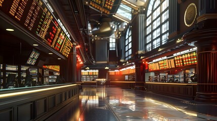 Fototapeta premium Index Themed Photography Exhibition A Virtual Showcase of Financial Markets