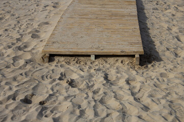 Exit of beach footbridge