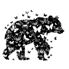 Bear with butterflies