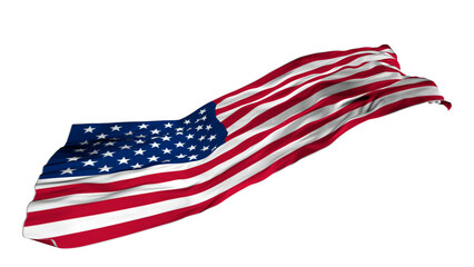 USA flag wavy long drawn landscape background banner.Memorial Day with American Flag Background Banner. U.S. Flag. United States Flag.