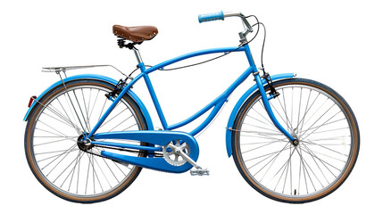 Blue bicycle isolated on transparent background