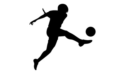 silhouette of Soccer player illustration