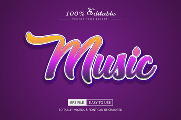 Music modern typograohy text style
