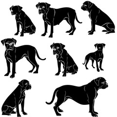 Dog vector, line art Dog, Dog outline, Dog svg, Dog png, Dog illustration, Labrador Retriever Dog, German Shepherd Dog, Golden Retriever Dog, Bulldog Dog, Beagle Dog, Poodle Dog, Boxer Dog, Dachshund 