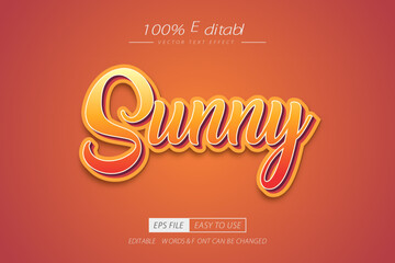 Sunny modern text effect style
