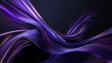 Smooth Purple Curves Luxe Abstract Wave Background
