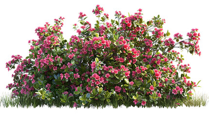 bush of flowers isolated on transparent background 