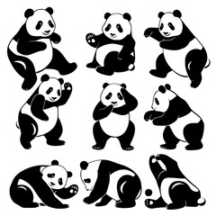 Panda SVG, Panda Head Cricut, Panda Face Svg, Cute Panda Svg, Panda Monogram, Baby Pandas Silhouette, Kawaii Pandas, Panda svg bundle, Panda head svg, Panda monogram svg, Panda Silhouette for Cricut, 