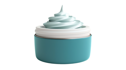Can with a face cream isolated on transparent background
