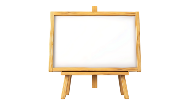 cartoon white board isolated on transparent background 