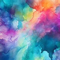Colorful watercolor paint background texture. Generative AI.