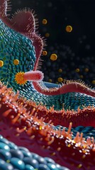 Obraz premium Insulin Binding to Receptor on Target Cells A D Diagram