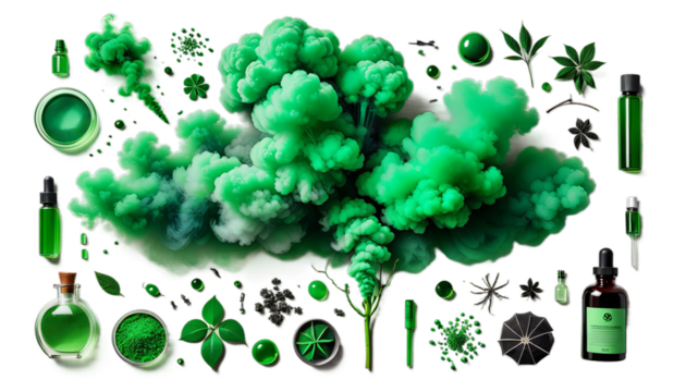 poison cloud smoke poisonous green transparent toxic fume gas toxin toxicity isolated colours paint splash cloudy mist steam liquid fluid watercolor lime