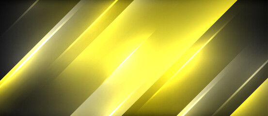 A vibrant black and yellow background with glowing amber lines, resembling an electric blue road. The patterned design features tints and shades, like a macro photography of metal auto parts