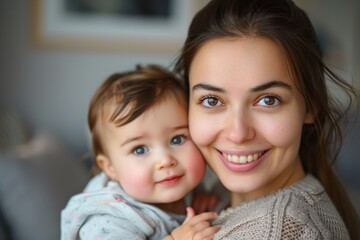 Happy Mother and her child created with Generative AI