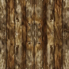 Naklejka premium Create a seamless texture of dark wooden planks. The planks should be vertical, and the wood grain should be visible.