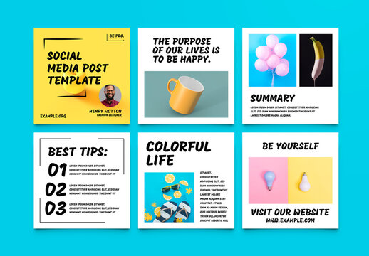 Colorful Post Design Template