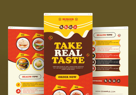 Food Landing Page UI UX Layout