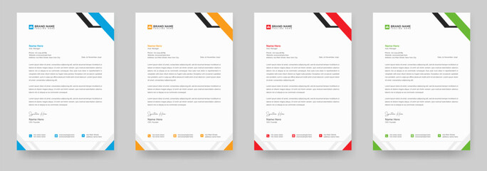 Fototapeta premium Modern corporate letterhead template design. Elegant Flat Design Vector Illustration.