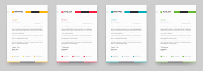 Creative and Clean business Letterhead design template. Letter head stationery design, Letterhead layout illustration