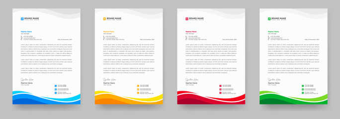 Modern company letterhead template design. Letter head Pad layout template.