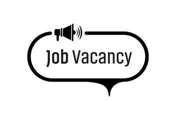 job vacancy sign on white background