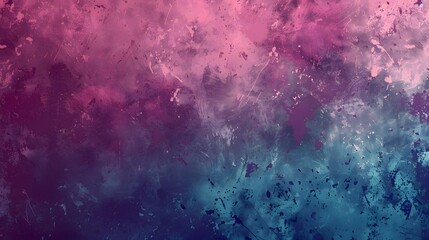 Abstract Cosmic Nebula Artwork with Pink and Blue Hues, Splattered Paint Texture for Creative Backgrounds and Wallpapers