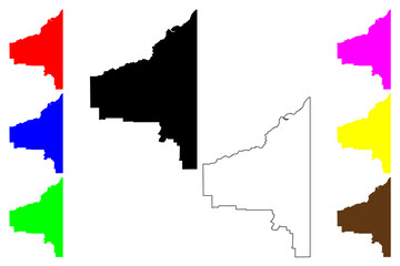 Fototapeta premium Southeast Fairbanks Census Area, Alaska (Boroughs and census areas in Alaska, United States of America,USA, U.S., US) map vector illustration, scribble sketch Southeast Fairbanks map
