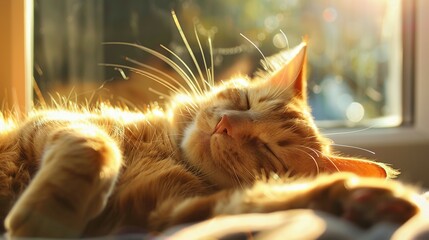 Basking Beauties: The Joy of Comfort in an Orange Cat's Life