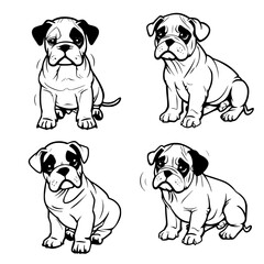 Dog vector, line art Dog, Dog outline, Dog svg, Dog png, Dog illustration, Labrador Retriever Dog, German Shepherd Dog, Golden Retriever Dog, Bulldog Dog, Beagle Dog, Poodle Dog, Boxer Dog, Dachshund 