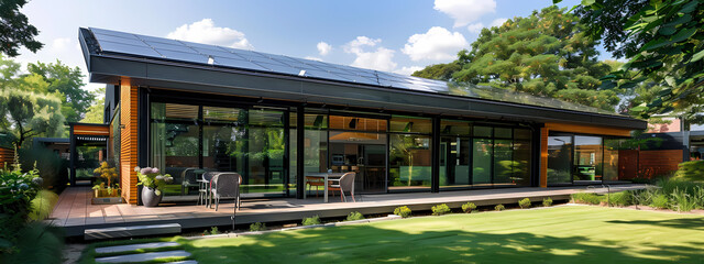Obraz premium Green Living: Solar Powered Homes
