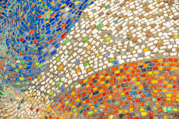 Witness the artistry of a vibrant mosaic wall, a true testament to the colorful soul of the...