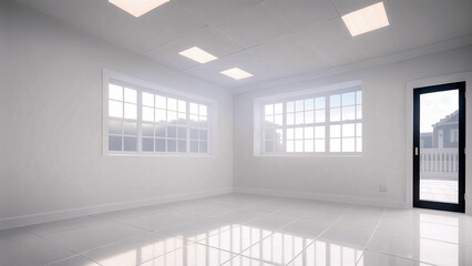 3d modeling of Minimalist Modern Interior an Empty Room Illuminated by Natural Light, Mockup, Interior Design Ideas, White Room, Minimalist Background, Modern Interior Concept, Modern Aesthetics