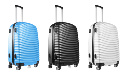 Set of travel suitcases, cut out