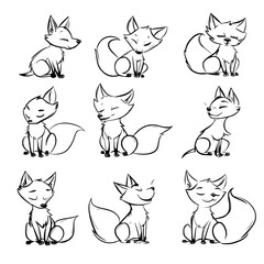 Baby Fox SVG, Fox Svg, Fox Clipart, Doodle Animal Svg, Doodle Fox Svg, Cute Fox Svg, Fox Png, Fox Vector, Jungle Animal Svg, Cute Baby Fox Svg, Fox Outline Svg, Kids Coloring Svg, Nursery Svg, Land An