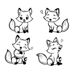 Baby Fox SVG, Fox Svg, Fox Clipart, Doodle Animal Svg, Doodle Fox Svg, Cute Fox Svg, Fox Png, Fox Vector, Jungle Animal Svg, Cute Baby Fox Svg, Fox Outline Svg, Kids Coloring Svg, Nursery Svg, Land An