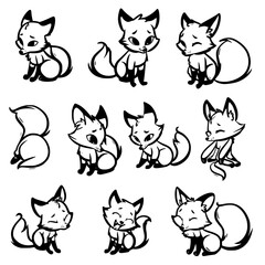 Baby Fox SVG, Fox Svg, Fox Clipart, Doodle Animal Svg, Doodle Fox Svg, Cute Fox Svg, Fox Png, Fox Vector, Jungle Animal Svg, Cute Baby Fox Svg, Fox Outline Svg, Kids Coloring Svg, Nursery Svg, Land An