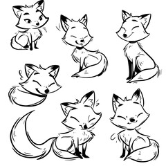 Baby Fox SVG, Fox Svg, Fox Clipart, Doodle Animal Svg, Doodle Fox Svg, Cute Fox Svg, Fox Png, Fox Vector, Jungle Animal Svg, Cute Baby Fox Svg, Fox Outline Svg, Kids Coloring Svg, Nursery Svg, Land An