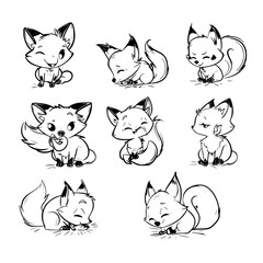 Baby Fox SVG, Fox Svg, Fox Clipart, Doodle Animal Svg, Doodle Fox Svg, Cute Fox Svg, Fox Png, Fox Vector, Jungle Animal Svg, Cute Baby Fox Svg, Fox Outline Svg, Kids Coloring Svg, Nursery Svg, Land An