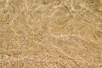 Shallow sea water and beach sand, for background and texture