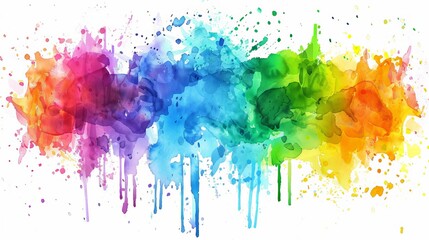 Fototapeta premium Celebrate the vibrant water color festival with spring and is celebrated with a splash of colors, music, dance Colorful pastel drawing paper texture, for greeting poster design art wallpaper