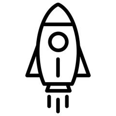 Rocket Icon in Line Style