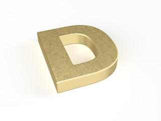 Gold letter D