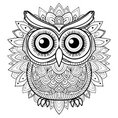 Owl Mandala, Bird Mandala, Owl, Owl Clipart, Owl SVG, Mandala PNG, Mandala SVG, Cricut Mandala, Mandala Clipart, Mandala Owl, Bird	,Bird svg, Line Art Prints, design, vector, illustration, pattern, ic