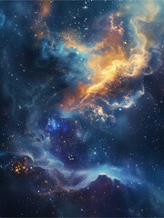 Fototapeta premium Infinite Cosmos: Delve into a background theme embodying the vastness and limitless expanse of the cosmos.