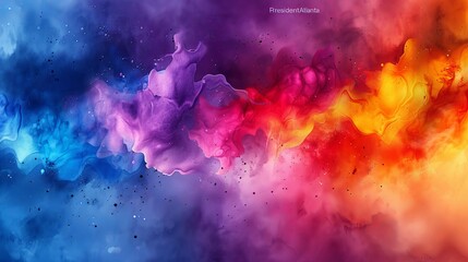 Celebrate the vibrant water color  festival with spring and is celebrated with a splash of colors, music, dance Colorful pastel drawing paper texture, for greeting poster design art wallpaper