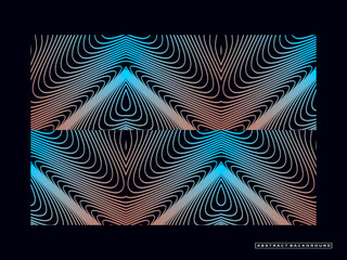 Abstract background with shining multicolored wavy lines pattern. Modern minimal trendy shiny lines pattern. Vector illustration.