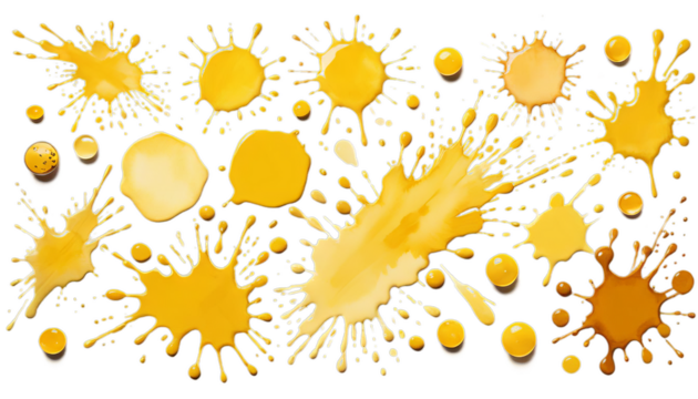 transparent yellow stain painting illustration splashes color abstract background watercolor splash colours isolated ink white art water texture painted paint brush splatter design paper coloured