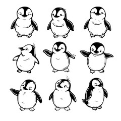 Baby Penguin SVG, Penguin Svg, Penguin Clipart, Doodle Animal Svg, Doodle Penguin Svg, Cute Penguin Svg, Penguin Png, Penguin Vector, Jungle Animal Svg, Cute Baby Penguin Svg, Penguin Outline Svg, Kid